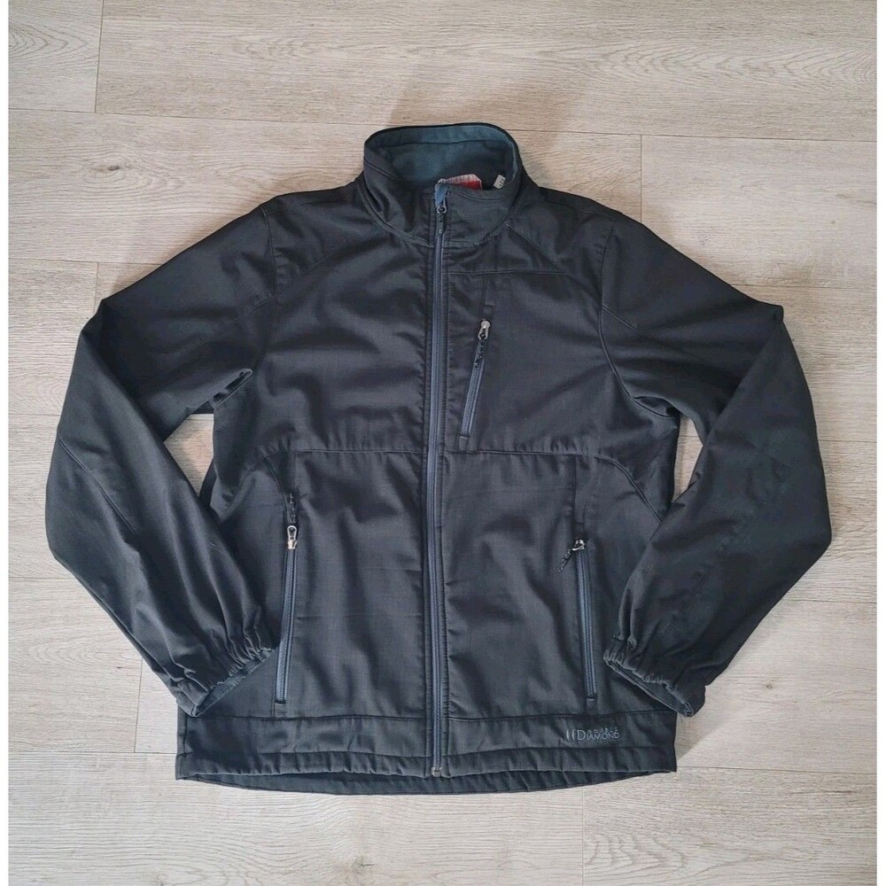 Black Diamond Double Diamond Softshell Jacket Men's L Full Zip Fleece Lined